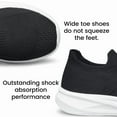 thumbnail image 4 of YHOON Women's Sneakers Slip On Walking Lightweight Breathable leisure Shoes Athletic Tennis Sneakers Black Size 10.5, 4 of 6