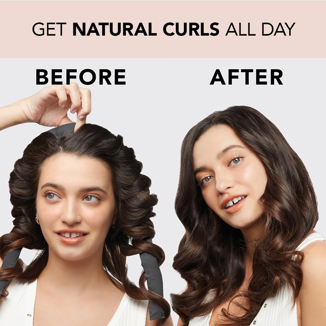 Kitsch Satin Heatless Charcoal Curling Set with Foam Rod and Sleep Scrunchies