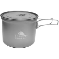 TOAKS 900ml D115mm Titanium Camping Cooking Pot with Foldable Handles