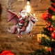thumbnail image 2 of Uuiauoio Santa Claus Dinosaur Ride Christmas Ornament Blue Acrylic Tree Hanging Pendant Festive Party Decorations Holiday Home Supplies, 2 of 4