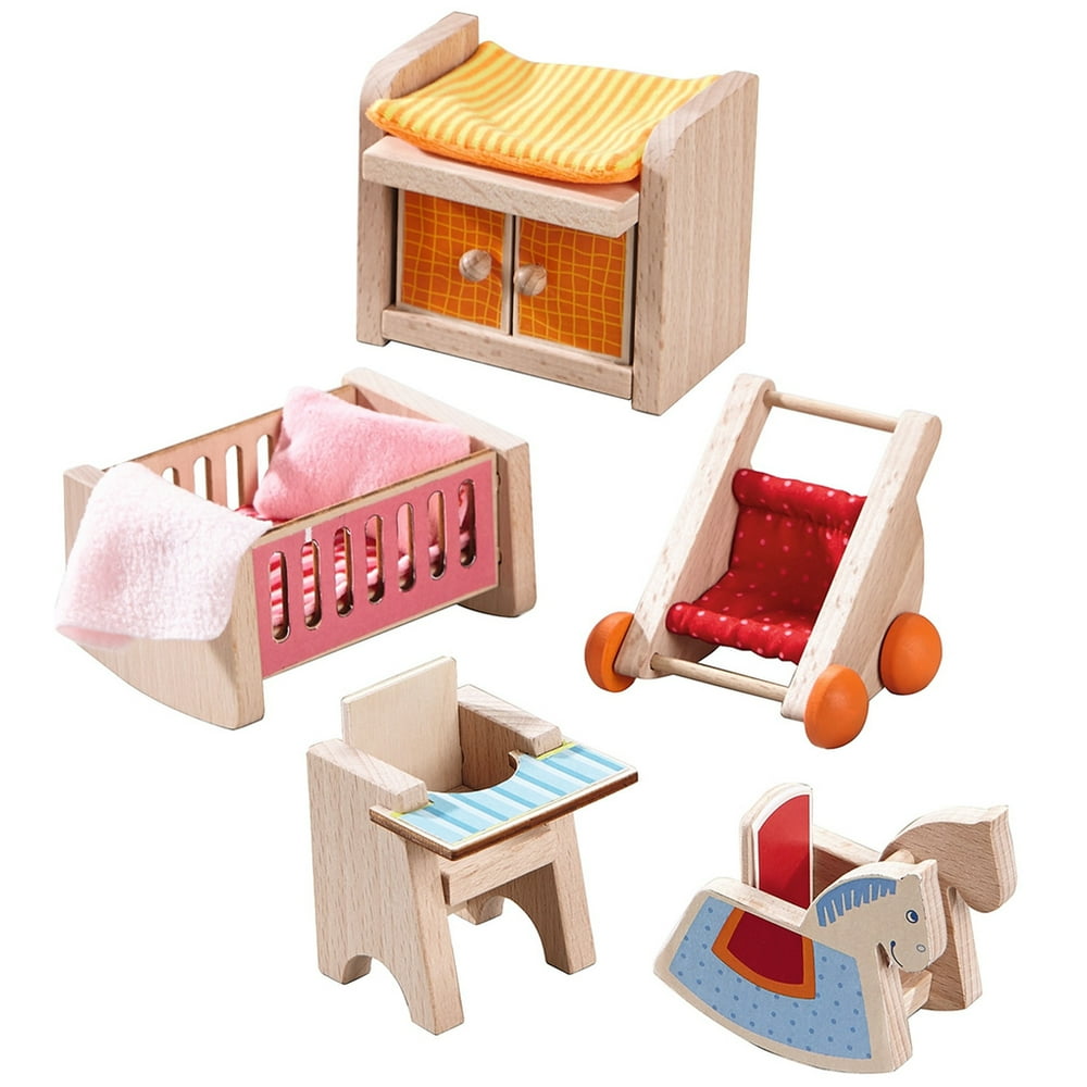 HABA Little Friends Children's Nursery Room Dollhouse Furniture