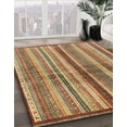 thumbnail image 3 of Ahgly Company Machine Washable Indoor Rectangle Abstract Saddle Brown Area Rugs, 8' x 10', 3 of 7