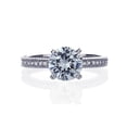 thumbnail image 2 of 14K White Gold 1.5 Carat Round CZ Solitaire Wedding Engagement Ring (Size 5 to 9), 2 of 2