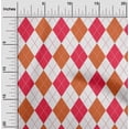 thumbnail image 2 of oneOone Cotton Cambric Brown & Red Fabric Check Argyle Sewing Craft Projects Fabric Prints By Yard 42 Inch Wide, 2 of 5