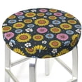 thumbnail image 6 of Goofa Colorful Sunflowers Printed Stool Covers Round, Waterproof Round Bar Stool Covers Anti-Slip Round Bar Stool Seat Cover with Elastic Bands Durable -13 inch, 6 of 7