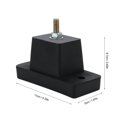 thumbnail image 4 of Coussin de Support de Climatisation Extérieure, Coussin de Choc de Base de Coussin de Choc, Coussin de Base en Caoutchouc TPU, pour la Climatisation, 4 of 8