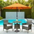 thumbnail image 2 of Abble 7.5ft Patio Umbrella with Crank Handle Outdoor Market Umbrella with 6 Sturdy Umbrella Ribs Waterproof for Garden Deck Backyard Pool, Orange, 2 of 7