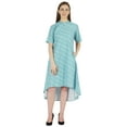 thumbnail image 5 of Phagun Printed Cotton Dress W/ Pockets Mandarin CollarAsymmetrical Knee Length Dress For Women, 5 of 7