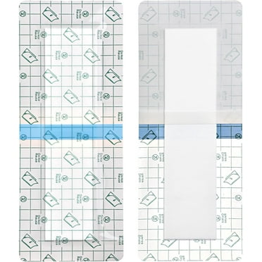 25 PCS Waterproof Incision Bandages - Large Wound Dressing for Knee, Hip Replacement, Post-Surgical Shower Protection, Adhesive Island Dressing