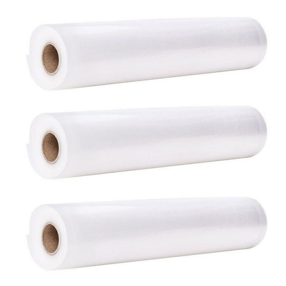 GOOHOCHY Vacuum Sealer Bags for Storage Use Food Grade PA PE Material White Color 3 Rolls