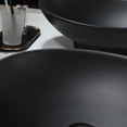 thumbnail image 4 of 16" Black Stone Resin Vessel Sink With Drain Bathroom Above Counter Oval Sink Bowl Modern For Bathroom Sink$$Tools & Hardware Other, 4 of 9