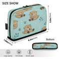 thumbnail image 3 of Standing Pencil Case with Base Large Capacity Stationery Pouch Pen Bag with Zipper for Women Men Cute Otter Pattern, 3 of 7