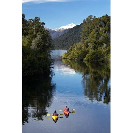 Posterazzi PDDAU02DWA1997 Kayaks Moeraki River by Lake Moeraki West Coast South Island New Zealand Print by David (Best Kayaking In New Zealand)