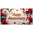 thumbnail image 4 of LUUFILx Anniversary Celebration Backdrop Banner Party Decorations Photography Props Event Background Home Decor Supplies Happy Anniversary Decor, 4 of 9