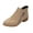 Beige, variant on Women's Ankle Boots Low Chunky Heel Faux Suede Ankle Boots with Side Zipper Casual Comfortable Solid Color Round Toe Orthopedic Arch Support Booties Wide Width Walking Boots for Fall Winter