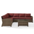 thumbnail image 2 of Outdoor Wicker Sectional Set - 5 Piece Patio Furniture Set with Glass Table, 2 of 10