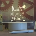 Acrylic Dry Erase Board, Reusable LED Light up Message Board with Stand