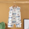 thumbnail image 2 of UAYOTSE Infant Boy 3M 6M 12M Classic Romper Short Sleeve Collared One Piece Jumpsuit Outfit,Sizes 0-6 Months, 2 of 4