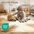 thumbnail image 4 of ODIKA Tropical Palm Frond Botanical Symmetrical Motif Border Rectangular for Playroom, Bedroom, Reading Nook, Pet Friendly & Kids Safe Play, 4 of 7