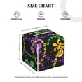 thumbnail image 4 of Balery Mardi Gras6 Porta Pañuelos de Cuero con Estampado – Funda Moderna Cuadrada para Caja de Pañuelos, Dispensador 5x5x5'', 4 of 7