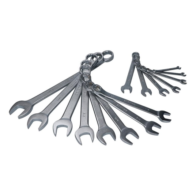 Juego De 15 Llaves Combinadas Pulgadas Satinadas Rack Surtek F10S