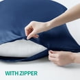 thumbnail image 2 of Fundas de Almohada Zaizaihome King Size 51x91 cm Juego de 2 Azul Marino, 2 of 8