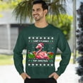 thumbnail image 3 of Christmas Sweatshirt, I Want a Flamingo for Christmas Funny Holiday Sweatshirt, Flamingo Lover Sweatshirt, Cute Bird & Gift Design, Best Friend Gift for Her, 3 of 5