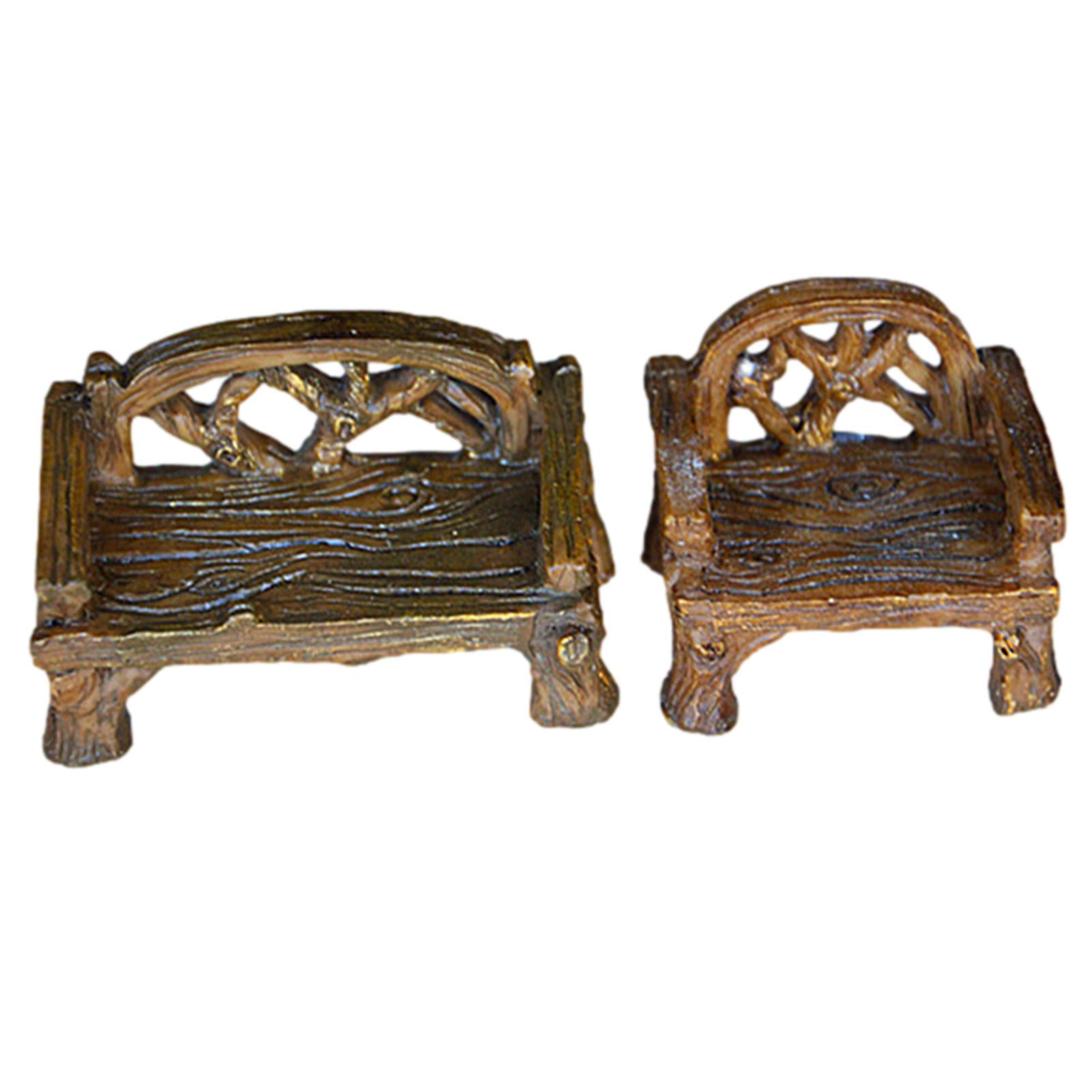 Miniature Dollhouse FAIRY GARDEN Farm Accessories ~ Wood Wooden Wagon Wheel NEW 