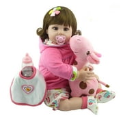 Qionma 55cm Fashion Silicone Cute Reborn Baby Doll Kids Playmate Gift Soft Toys