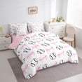 thumbnail image 3 of Feelyou Baseball Sports Kids Bedding Comforter Set 7pcs, Cute Princess Bow-tie Queen Bedding Sets, Kawaii Cartoon Theme Reversible Queen Sheet Sets, Lightweight Room Decor, 3 of 7