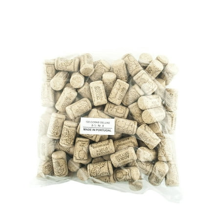 Corks 100 New - #8 Short Agglomerated Natural Cork 38 x 22 mm for Home Wine Making Bottles or Bulk Craft & Art