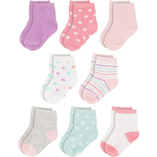 Rising Star Unisex Organic Quarter Baby Socks for Infants (8 Pack ...