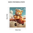 thumbnail image 3 of BCIIG Teddy Bear Fine Art Aesthetic Poster Print Wall Painting for Living Room Bedroom Home Office Wall Decor Canvas Prints 12x16 in, 3 of 5