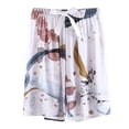 thumbnail image 1 of Pantalones de Cordón de Cuerda de las Mujeres Impresos Color Sólido Tres Vías Pantalones Cortos Casuales, Pantalones Cómodos de las Mujeres, 1 of 2