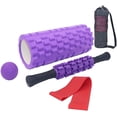thumbnail image 1 of Kit portátil de rodillos de masaje físico 5 en 1, rodillo de espuma, 1 barra con rodillos, bolas de masaje, bandas de resistencia, para Pilates, masaje, yoga, ejercicio, gimnasio,, 1 of 4