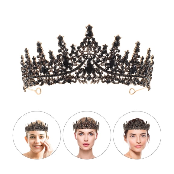 MEIBUTYUP Vintage Black Rhinestone for Weddings, Proms, Special Events, and Formal Occasions