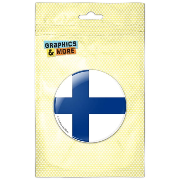 Finland National Country Flag Pinback Button Pin Badge