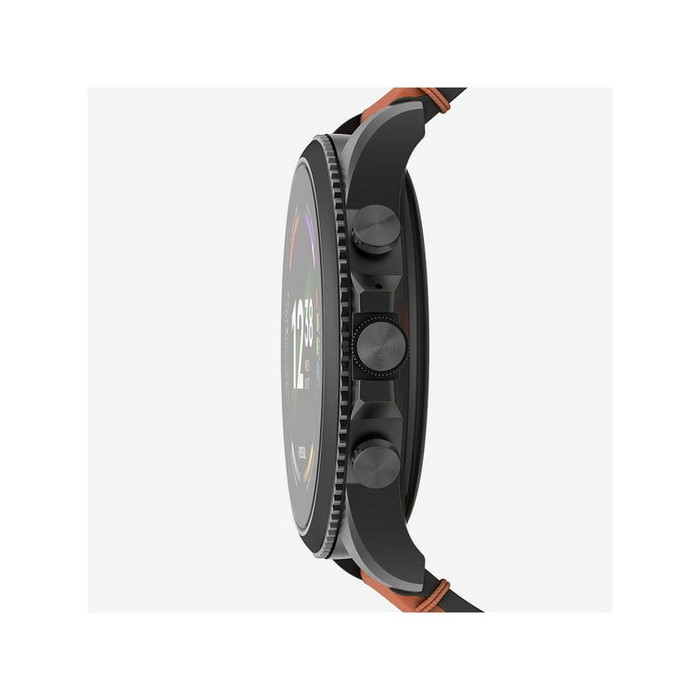 Fossil gen 4 smartwatch explorist hr tan leather deals