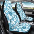 thumbnail image 3 of POLERO Car Seat Covers for Front Seats with Turtle Floral Print, Polyester Set of 2, Easy Install Covers for Auto Truck SUV, 3 of 12