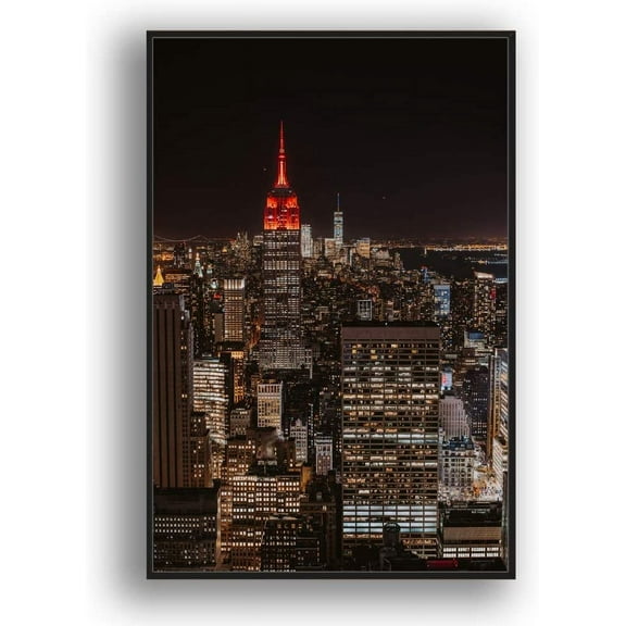 IDEA4WALL Framed Canvas Wall Art for Living Room, Bedroom Brooklyn Bridge and New York City Canvas Prints for Modern Home Decoration Ready to Hang