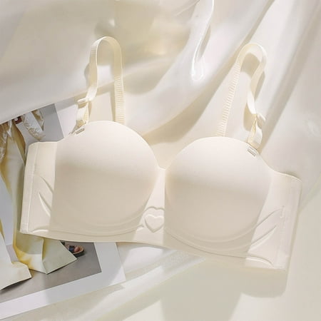 Mrasaso Weekly Deals! Womens Cotton Underwear Women Nylon Bra Women s Solid Color Thin Style Ventilated Back Buckle Bra Wireless and Seamless No Steel Rim(1pc Bra) White|36/80AB