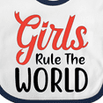 thumbnail image 4 of Inktastic Girls Rule the World Boys or Girls Baby Bib, 4 of 4