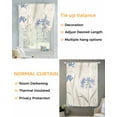 thumbnail image 3 of Blue Floral Botanical Tie Up Curtains for Window, Thermal Insulated Balloon Shade Adjustable Rod Pocket Curtains Valance Panels for Kitchen Bathroom Cafe 42 x 54 Rustic Beige Flowers, 3 of 6