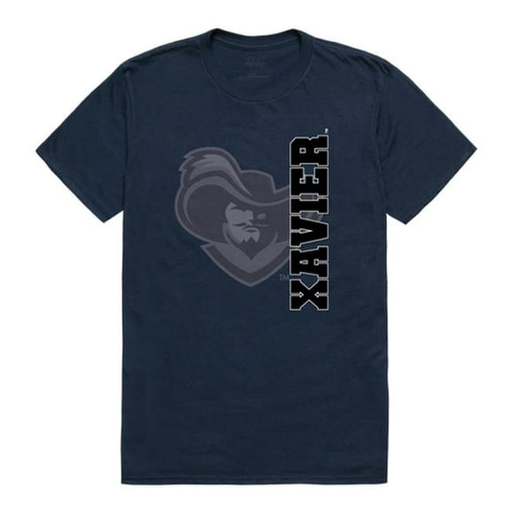 W Republic 515-417-BGT-03 Xavier University Men Ghost T-Shirt, Navy - Large