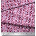 thumbnail image 3 of Soimoi Polyester Crepe Fabric Damask Ethnic Printed Fabric 1 Yard 52 Inch Wide, 3 of 3