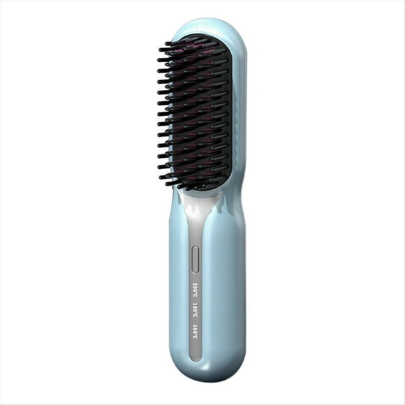 Plancha de Pelo Inalámbrica, Peine Calefactor Caliente, Cepillo Eléctrico Profesional para Alisar el Cabello, Plancha, Cuidado del Cabello de Iones Negativos C