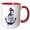 Red/White, variant on 3drose, All I Need Is Vitamin Sea Banner on Anchor, 11oz Two-tone Blue Mug