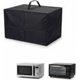 thumbnail image 4 of Toaster Oven Cover Microwave Cover Waterproof Heat-Resistant Nylon Appliance Protector Dust Guard for Small Kitchen Appliances 21.3x15.2x12.5 Inches Black, 4 of 7