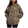 thumbnail image 2 of VBTAPA Womens Oversized Graphic Hoodie Leopard Print Hooded Sweatshirt Drawstring Long Sleeve Loose Casual Pullover Tops Y2K Streetwear Multicolor S, 2 of 7