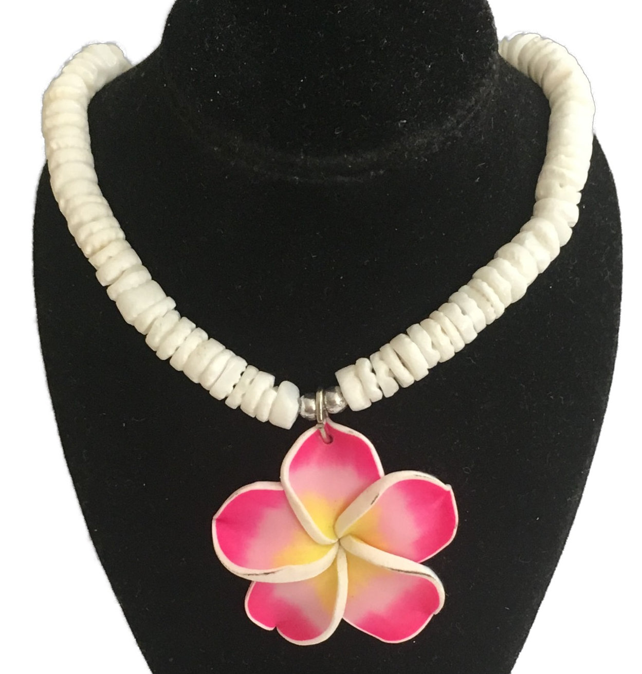 Faux Puka Shell \u0026 Pink Fimo Plumeria 